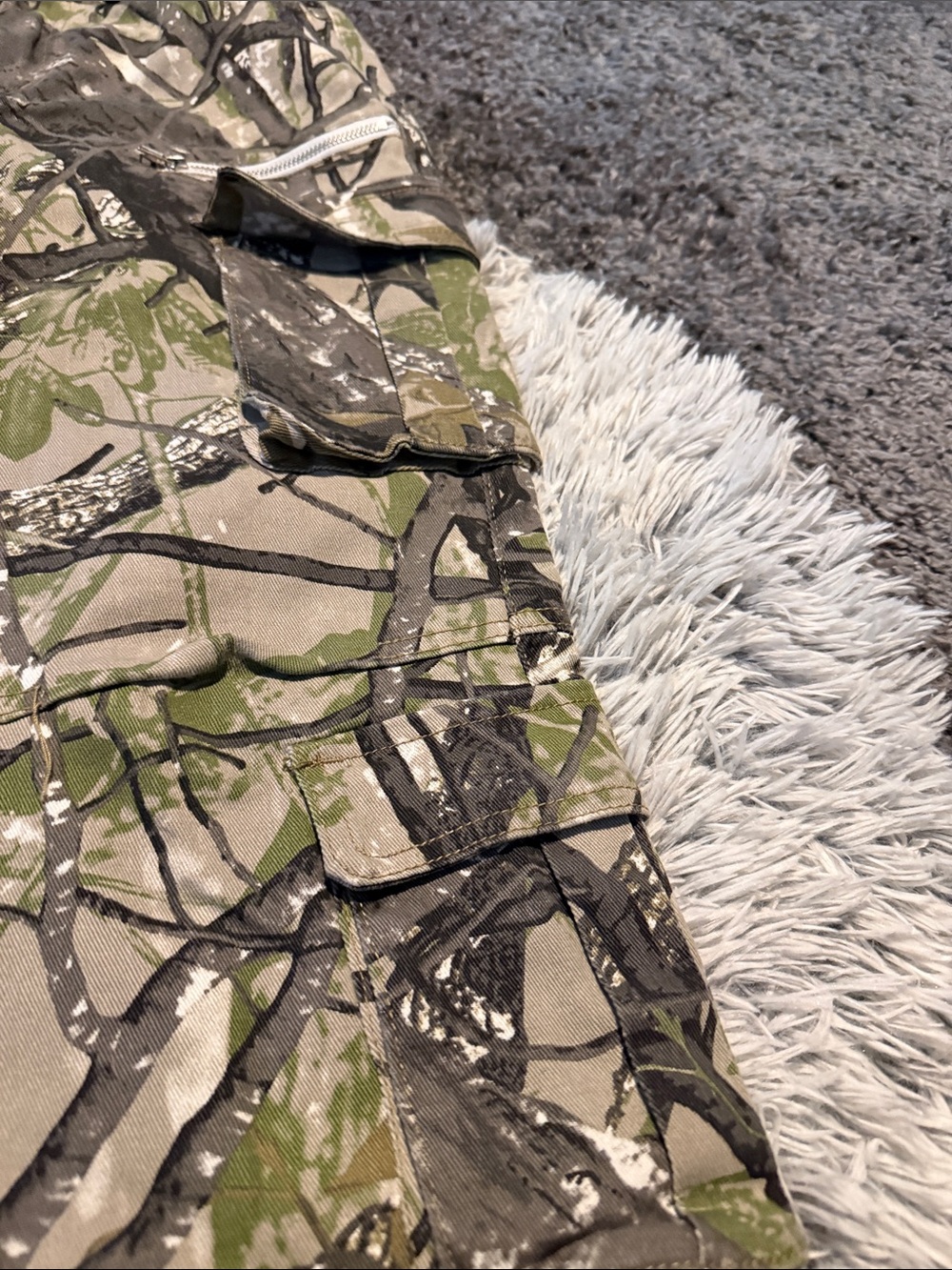 Kids Camo Cargo Pants in Green and Tan - Durable Outdoor Bottoms - Picture 7 of 14